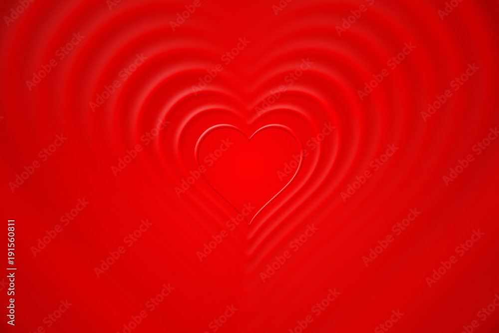 nested red background hearts