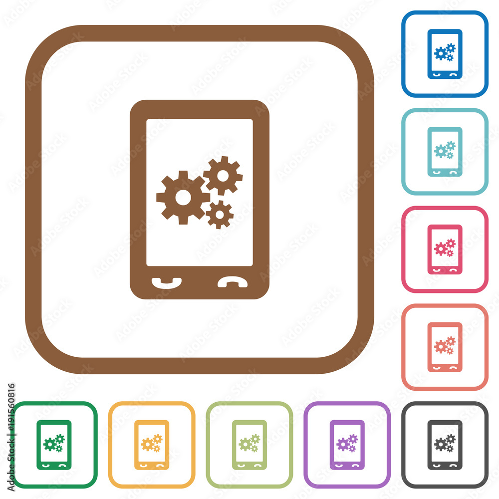 Mobile preferences simple icons Mobile preferences simple icons