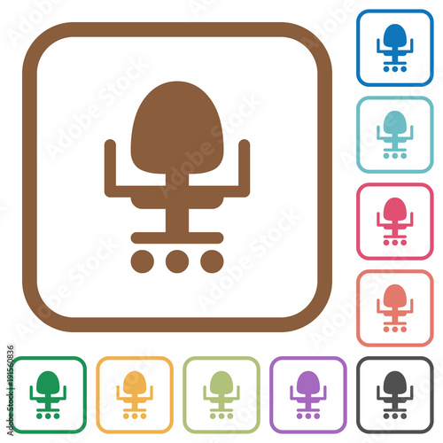 Office chair simple icons