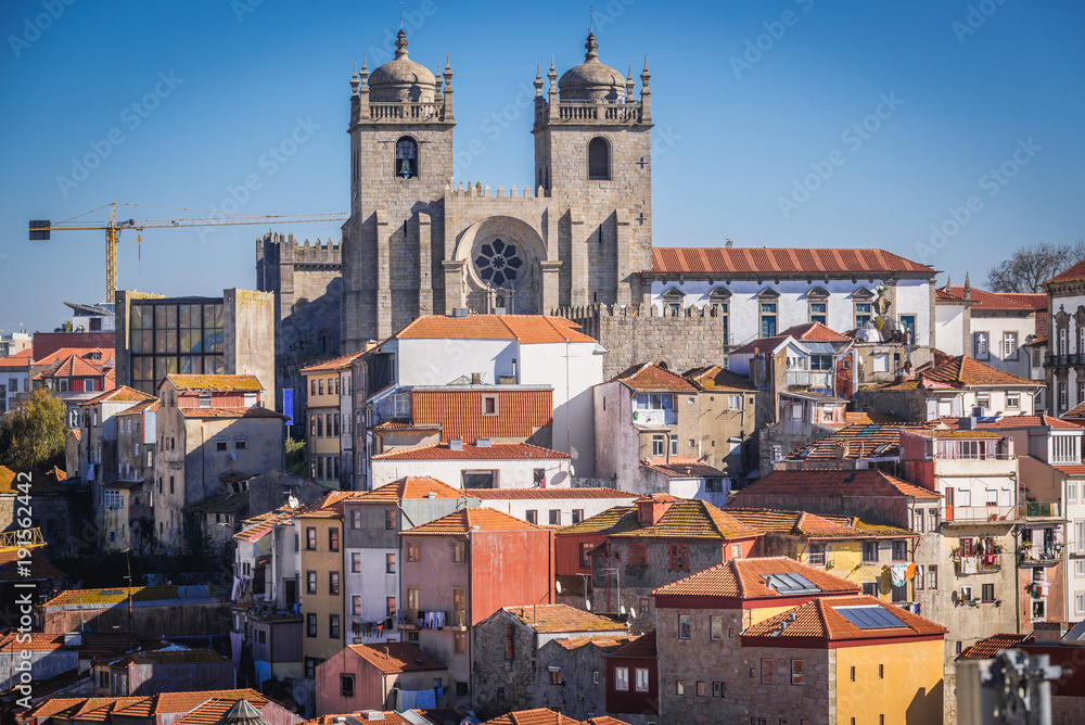 Cathedral in Porto city in Portugal