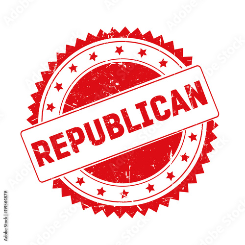 Republican red grunge stamp isolated
