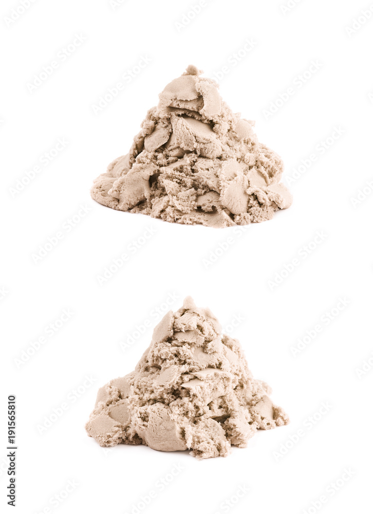 Pile of kinetic sand isolated Pile of kinetic sand isolated