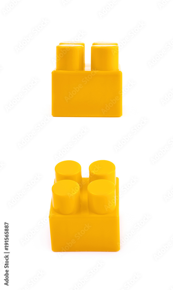 Single toy construction block isolated Single toy construction block isolated