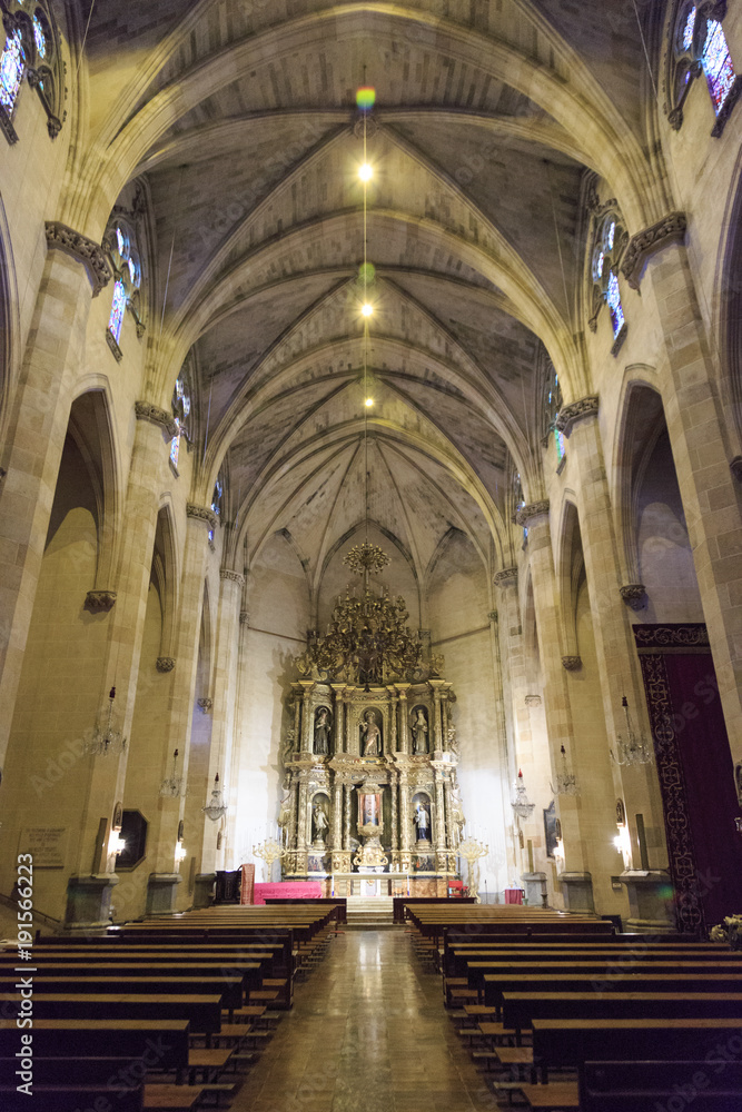 Europe, Spain, Balearic Islands, Mallorca. Esporles. Esglesia de Sant Pere, Church of St. Peter