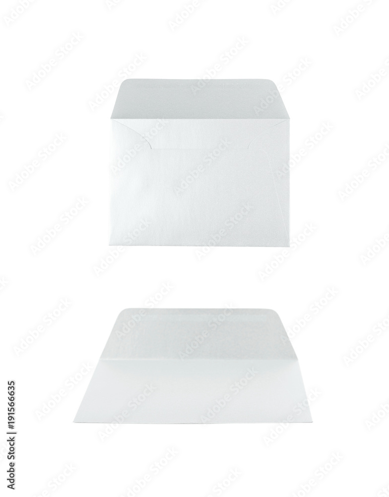 Opened paper envelope isolated Opened paper envelope isolated