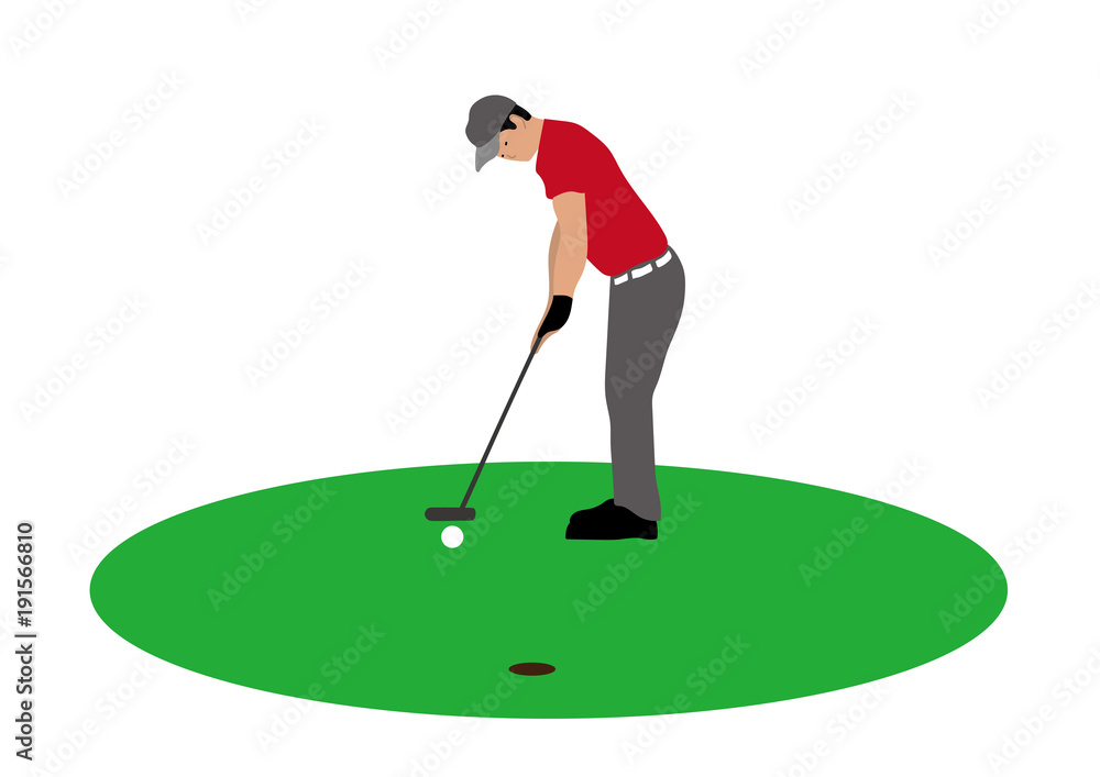 ゴルフプレーヤーのイラスト Stock Vector Adobe Stock
