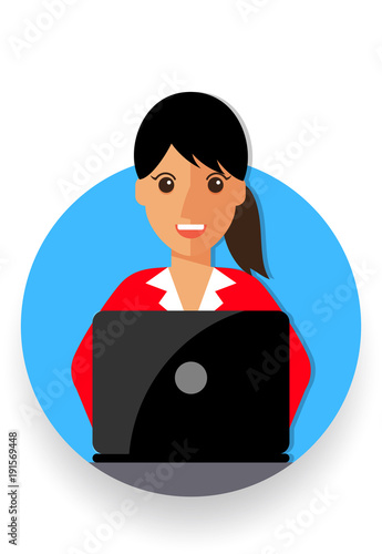 business woman cartoon icon vector illustration avatar