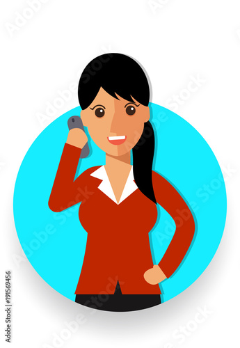 business woman cartoon icon vector illustration avatar