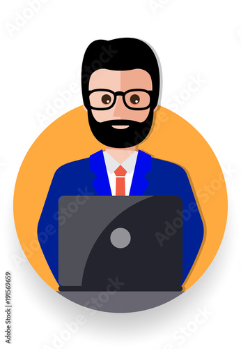 business man cartoon icon vector illustration avatar