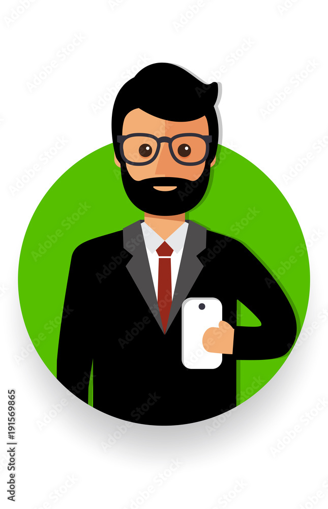 business man cartoon icon vector illustration avatar