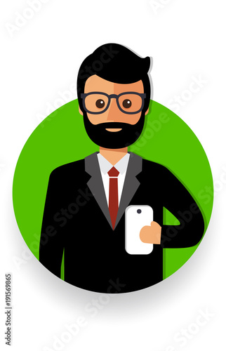 business man cartoon icon vector illustration avatar