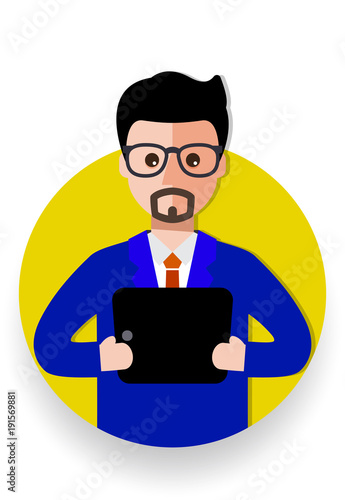 business man cartoon icon vector illustration avatar