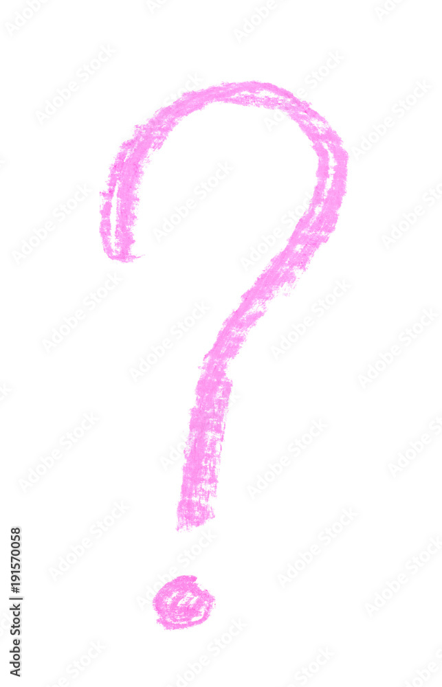 Hand drawn question mark symbol isolated Hand drawn question mark symbol isolated