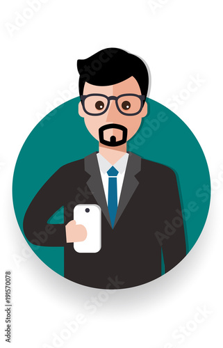 business man cartoon icon vector illustration avatar