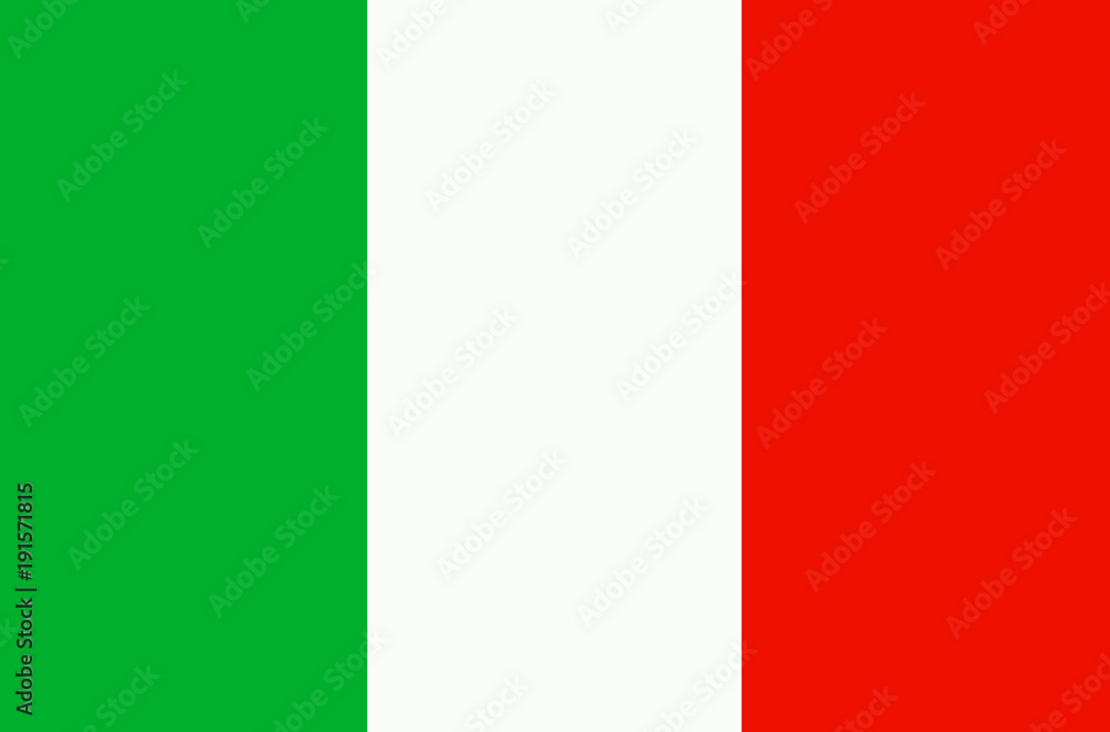 Bright background with flag of Italy.