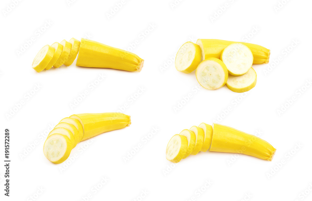Yellow zucchini vegetable isolated Yellow zucchini vegetable isolated