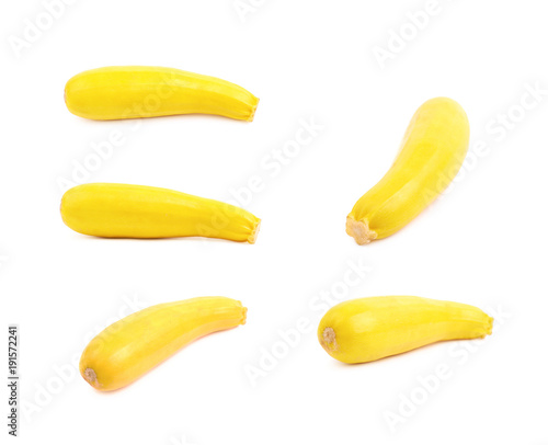 Yellow zucchini vegetable isolated