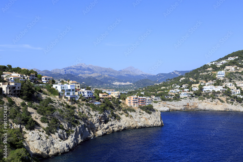 Europe, Spain, Balearic Islands, Mallorca. Waterfront. Port d'Andratx.
