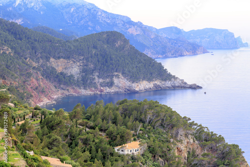 Europe, Spain, Balearic Islands, Mallorca. Torre del Verger. Coastal views of Balearic Sea.