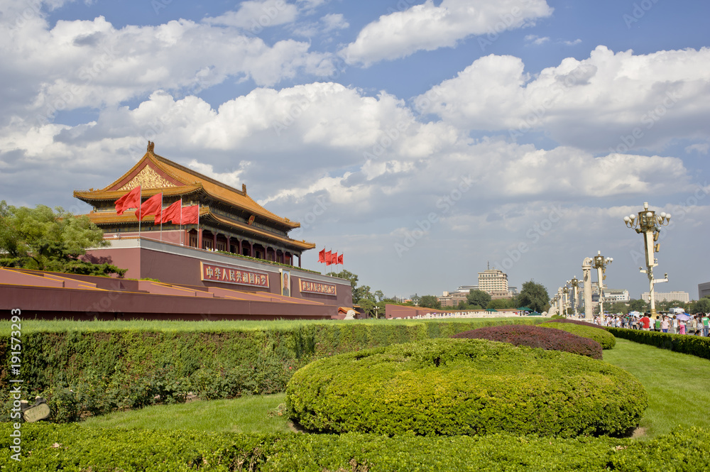 Tiananmen tower in a sunny day