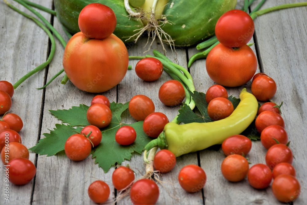 Fresh organic veggie from home garden Fresh organic veggie from home garden