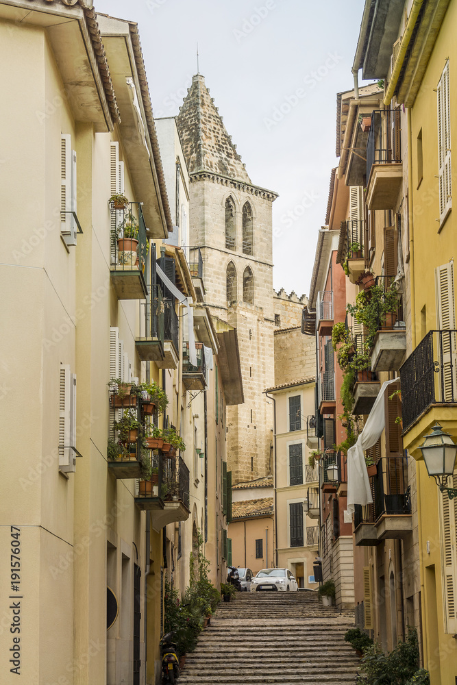 Old street in Mallorca, Spain