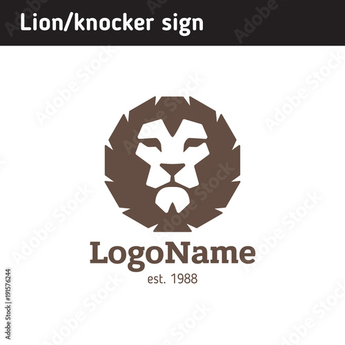 Fototapeta Naklejka Na Ścianę i Meble -  Logo of the lion's face, symbolizes confidence and strength
