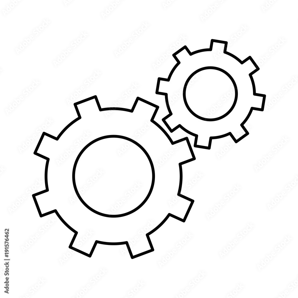 gears machinery isolated icon vector illustration design