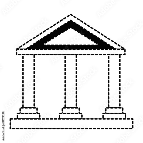bank building isolated icon vector illustration design