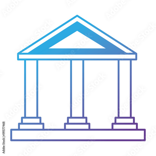 bank building isolated icon vector illustration design