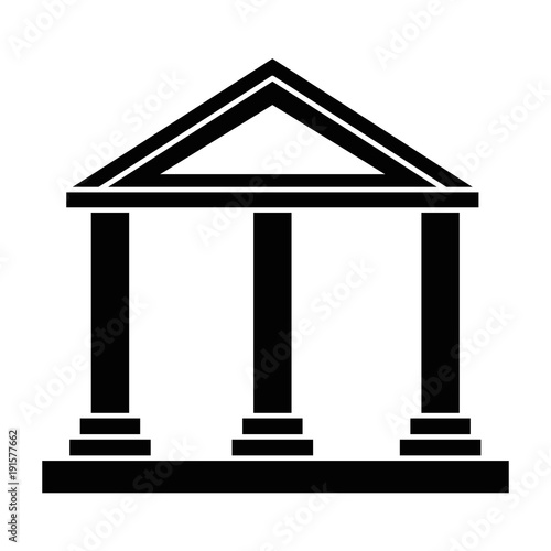 bank building isolated icon vector illustration design