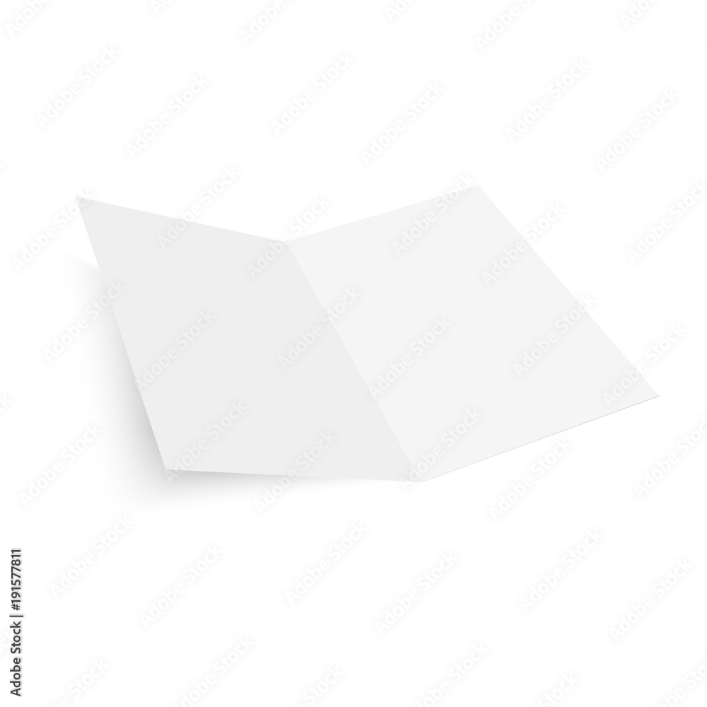 Opened magazine, business card, journal or booklet. Mock up for your design. Vector Opened magazine, business card, journal or booklet. Mock up for your design. Vector