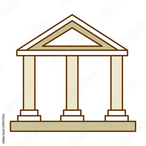 bank building isolated icon vector illustration design