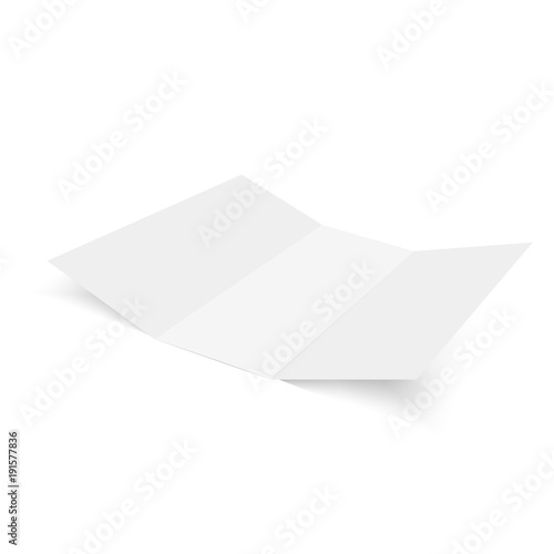 Blank trifold paper template for your design. Vector