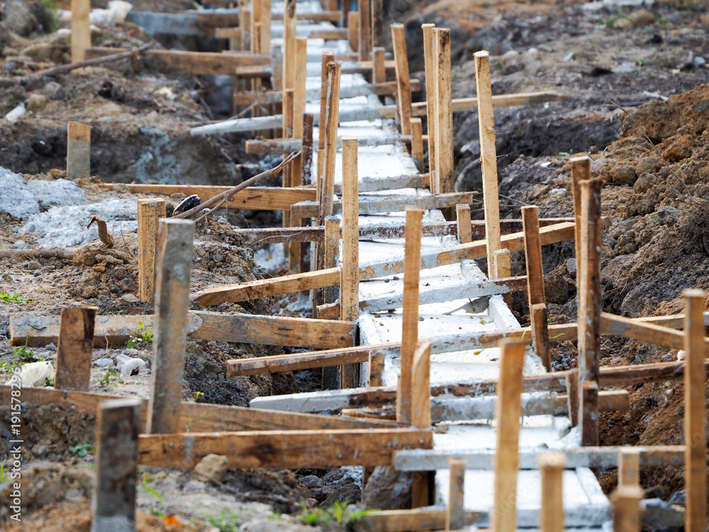 Closeup of a Construction Site.