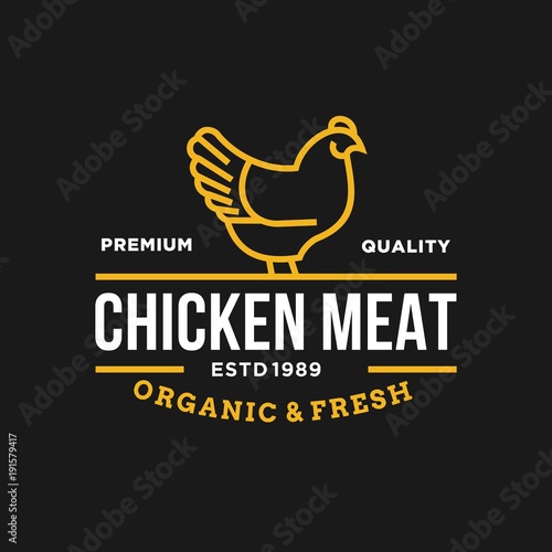 chicken - vector logo/icon illustration mascot