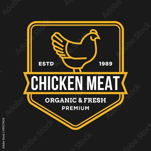 chicken - vector logo/icon illustration mascot