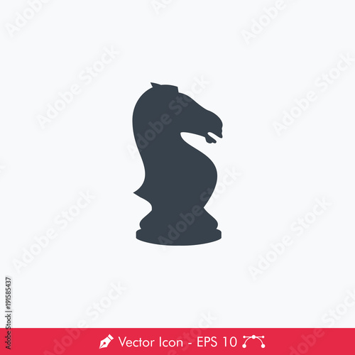 Knight (Horse) Icon / Vector (Chess Pieces/Chessman) 