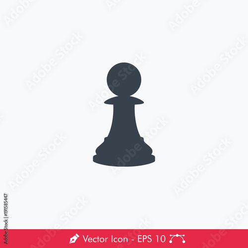 Pawn Icon / Vector (Chess Pieces/Chessman) 