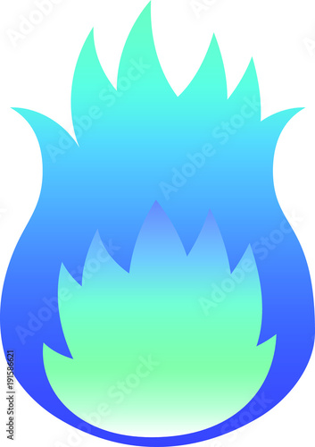 青い炎　グラデーション