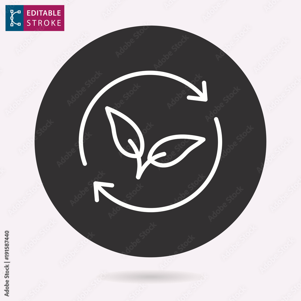 Ecology line vector icon. Editable stroke. Ecology line vector icon. Editable stroke.