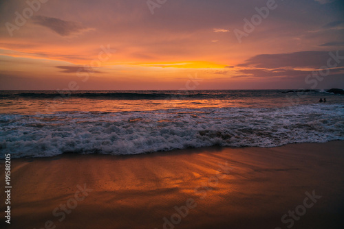 beautiful colorful sunset sunrise over the Indian Ocean © MZaitsev
