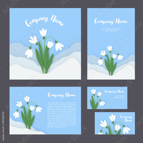 Flower set for the spring branding of company