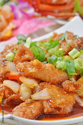 Delicious Taiwan's seafood - sweet and sour fish  fillet