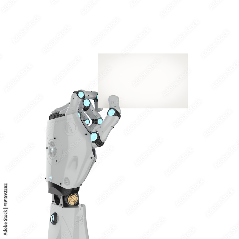 robot hold namecard robot hold namecard