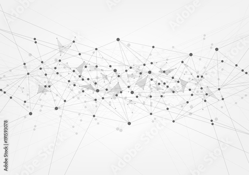Abstract geometric Polygonal Space Background with Connecting Dots and Lines. Vector illustration