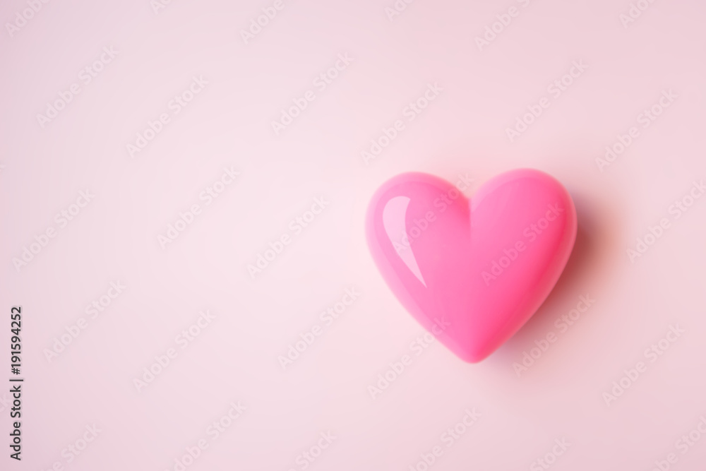 Pink heart on pink background for Valentine’s Day