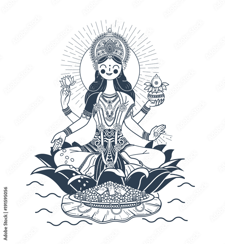 godess Laxmi silhouette godess Laxmi silhouette