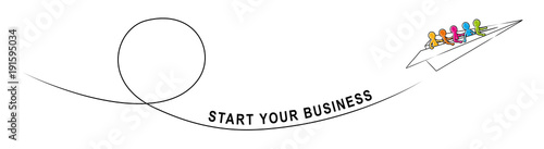 START YOUR BUSINESS! – A Group Of People Flying In An Airplane