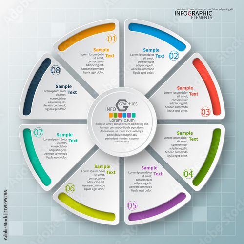 Abstract 3D Paper Infographics
